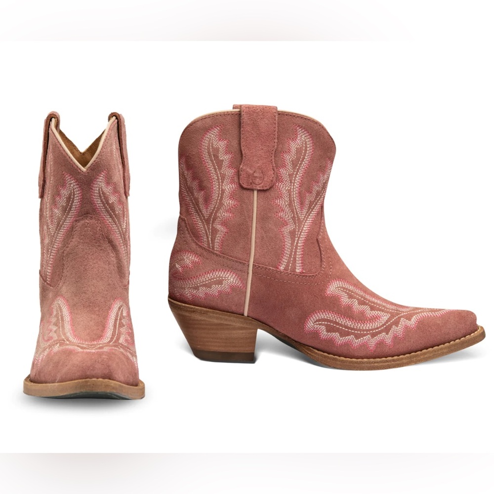 Buck & Brana Eleanor Women's Pink Western Ankle Boots cowgirl boots size 7